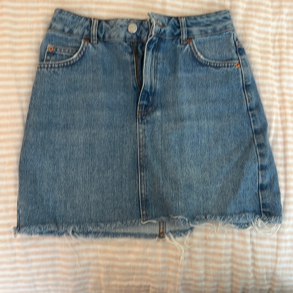Moto jean skirt